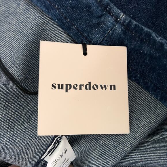 Superdown Tirza Maxi Skirt Denim 24 New - Picture 9 of 14